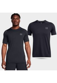 Koszulka fitness męska Under Armour t-shirt sportowy z krótkim rękawem. Kolor: czarny. Długość rękawa: krótki rękaw. Długość: krótkie. Sport: fitness