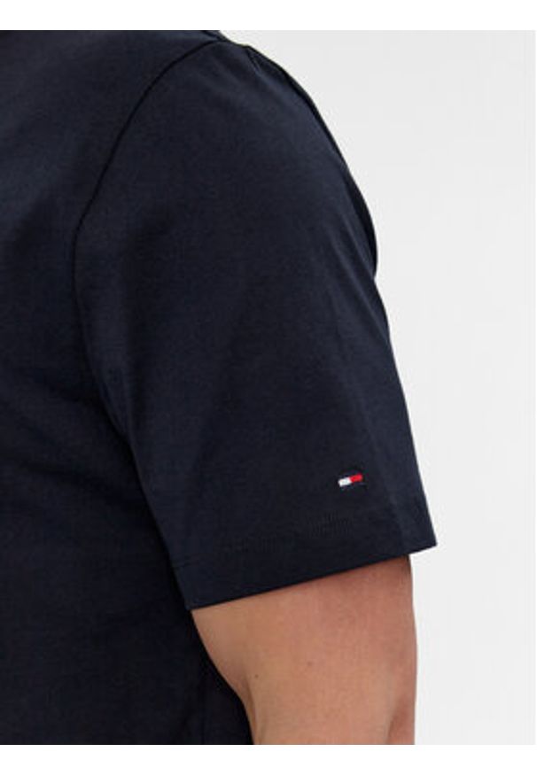 TOMMY HILFIGER - Tommy Hilfiger T-Shirt Label Hd Print Tee MW0MW34391 Granatowy Regular Fit. Kolor: niebieski. Materiał: bawełna. Wzór: nadruk