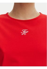 TOMMY HILFIGER - Tommy Hilfiger T-Shirt WW0WW48710 Pomarańczowy Slim Fit. Kolor: pomarańczowy. Materiał: bawełna #2