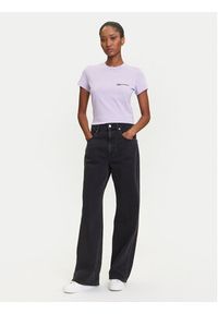 Karl Lagerfeld Jeans T-Shirt A1W17004 Fioletowy Slim Fit. Kolor: fioletowy. Materiał: bawełna #4