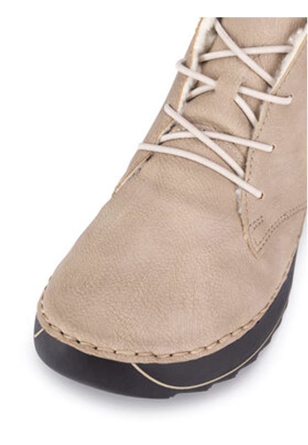 Rieker Półbuty 51510-60 Beżowy. Kolor: beżowy. Materiał: skóra