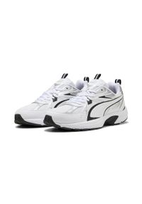Sneakersy męskie Puma Milenio Tech. Kolor: biały. Materiał: syntetyk, materiał. Szerokość cholewki: normalna. Sezon: lato. Sport: turystyka piesza