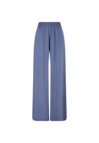 Damskie spodnie z szeroką nogawką z wiskozy Urban Classics. Kolor: turkusowy, niebieski, wielokolorowy. Materiał: wiskoza. Długość: długie #1