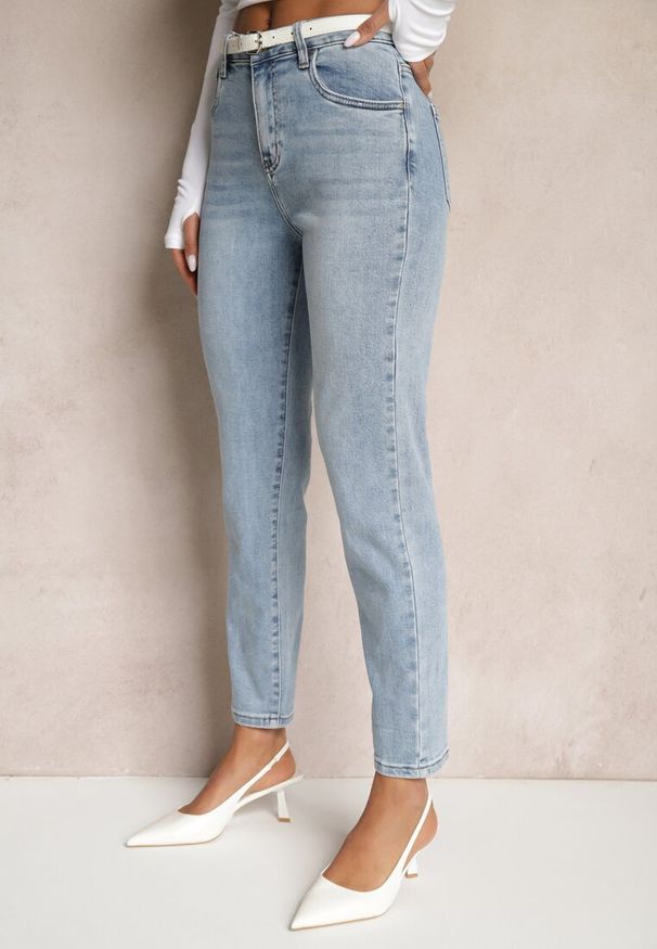 Renee - Jasnoniebieskie Jeansy High Waist Regular Fit Felindor. Okazja: na co dzień. Stan: podwyższony. Kolor: niebieski. Styl: sportowy, klasyczny, elegancki, casual