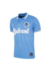 COPA FOOTBALL - Camiseta Retro de Futebol Maradona x COPA Napoli 1986-87. Kolor: niebieski. Sport: piłka nożna