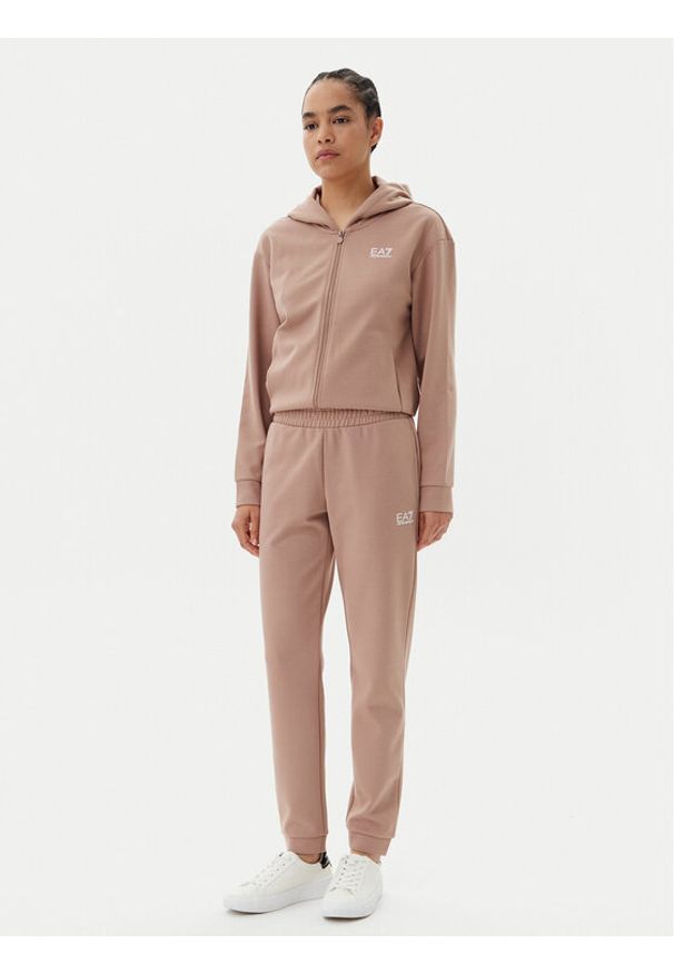 EA7 Emporio Armani Dres 7W000076 AF10443 U6097 Beżowy Regular Fit. Kolor: beżowy. Materiał: syntetyk