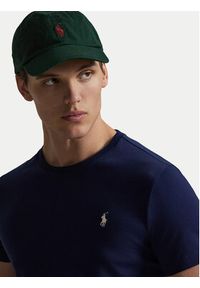 Polo Ralph Lauren T-Shirt 710671438525 Granatowy Slim Fit. Typ kołnierza: polo. Kolor: niebieski. Materiał: bawełna #4
