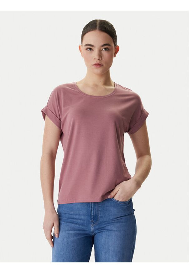 only - ONLY T-Shirt Moster 15106662 Różowy Regular Fit. Kolor: różowy. Materiał: wiskoza
