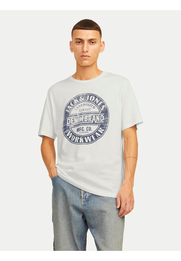 Jack & Jones - Jack&Jones T-Shirt Jeans 12256779 Granatowy Standard Fit. Kolor: niebieski. Materiał: bawełna