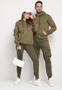 Born2be - Ciemnozielona Bluza Evoire. Okazja: na co dzień. Typ kołnierza: kaptur. Kolor: zielony. Styl: casual #6