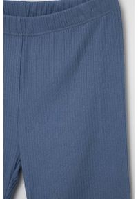GAP legginsy dziecięce kolor niebieski gładkie. Kolor: niebieski. Materiał: dzianina. Wzór: gładki #2