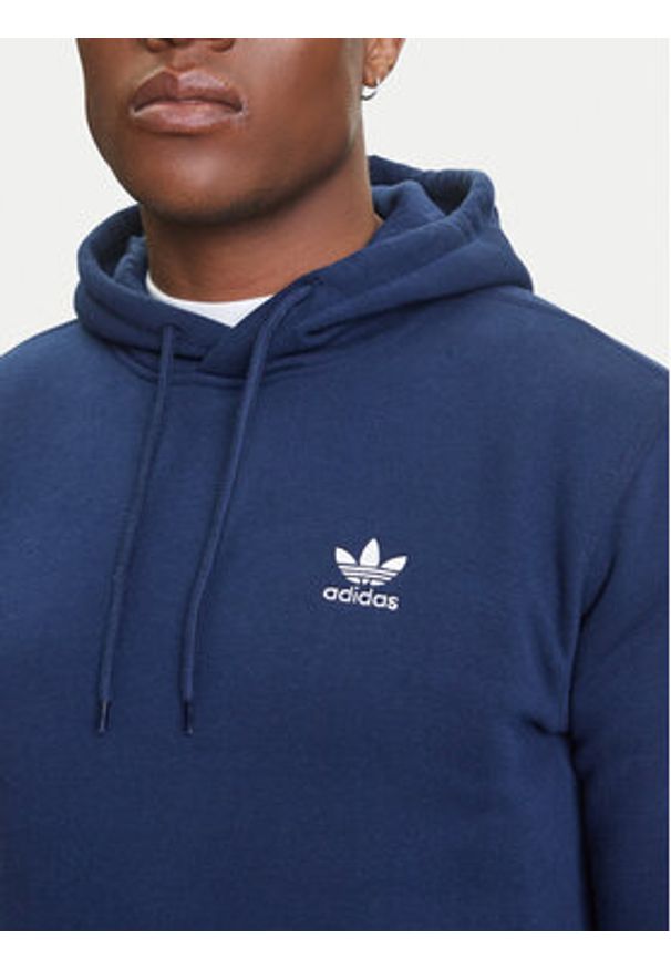 Adidas - adidas Bluza Trefoil Essentials IY4929 Granatowy Regular Fit. Kolor: niebieski. Materiał: bawełna