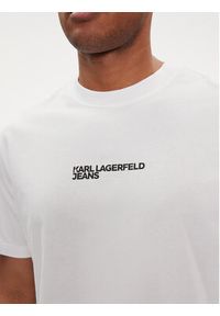 Karl Lagerfeld Jeans T-Shirt 241D1702 Biały Regular Fit. Kolor: biały. Materiał: bawełna