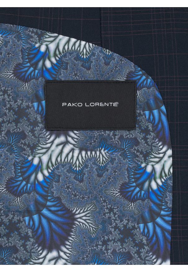 Pako Lorente - Granatowa marynarka garniturowa P22WF-3G-041-G-S. Kolor: niebieski. Materiał: tkanina. Wzór: kratka