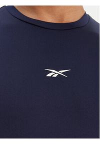 Reebok T-Shirt RK25602CCM Granatowy Regular Fit. Kolor: niebieski. Materiał: syntetyk #2
