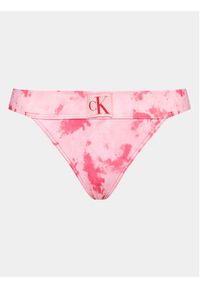 Calvin Klein Swimwear Dół od bikini KW0KW02126 Różowy. Kolor: różowy. Materiał: syntetyk