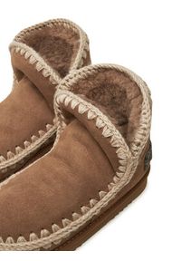 Mou Śniegowce Eskimo 18 Glitter Logo FW101050A Brązowy. Kolor: brązowy. Materiał: skóra #6