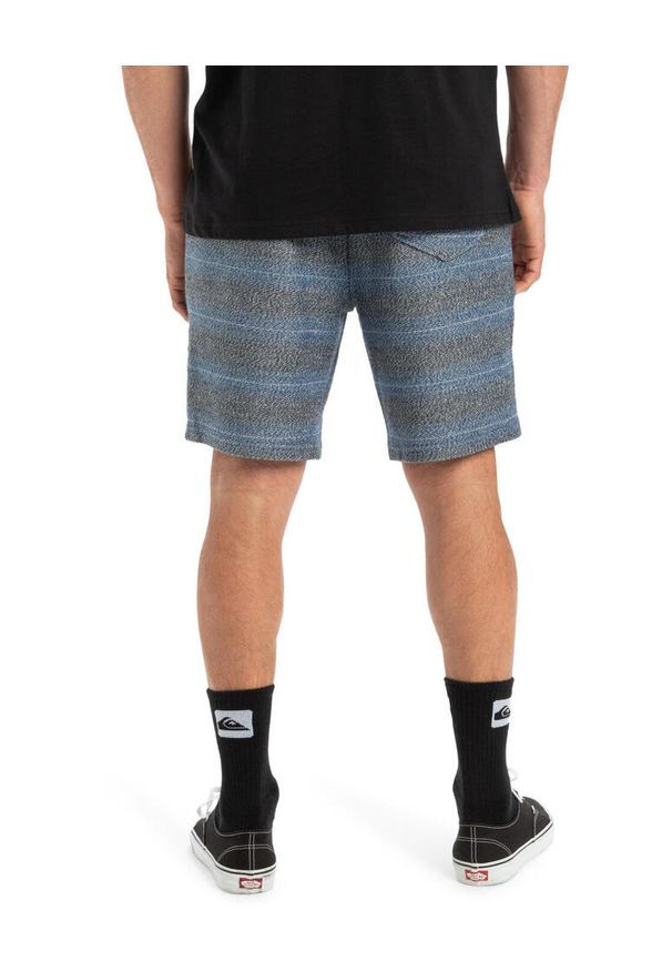 Quiksilver - Spodenki z elastyczną talią dla Mężczyzn GREAT OTWAY Czarny. Kolor: czarny. Materiał: poliester, bawełna. Długość: krótkie. Wzór: ze splotem. Sezon: lato