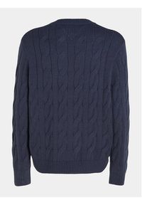 Tommy Jeans Sweter Flag DM0DM17762 Granatowy Relaxed Fit. Kolor: niebieski. Materiał: syntetyk #4