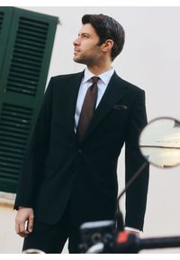 Pako Lorente - PAKO LORENTE – Wełniana marynarka garniturowa w kolorze zielonym. Okazja: na spotkanie biznesowe. Kolor: zielony. Materiał: wełna. Wzór: gładki. Styl: biznesowy #6