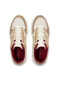 TOMMY HILFIGER - Tommy Hilfiger Sneakersy Chunky Runner FW0FW08130 Beżowy. Kolor: beżowy. Materiał: skóra