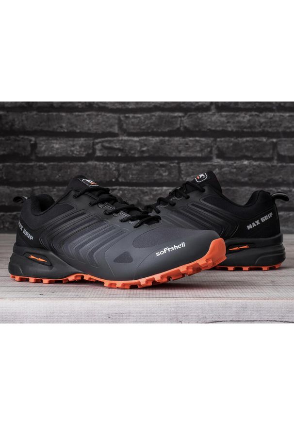Buty męskie trekkingowe DK THANOS. Kolor: pomarańczowy, żółty, wielokolorowy, szary. Materiał: softshell
