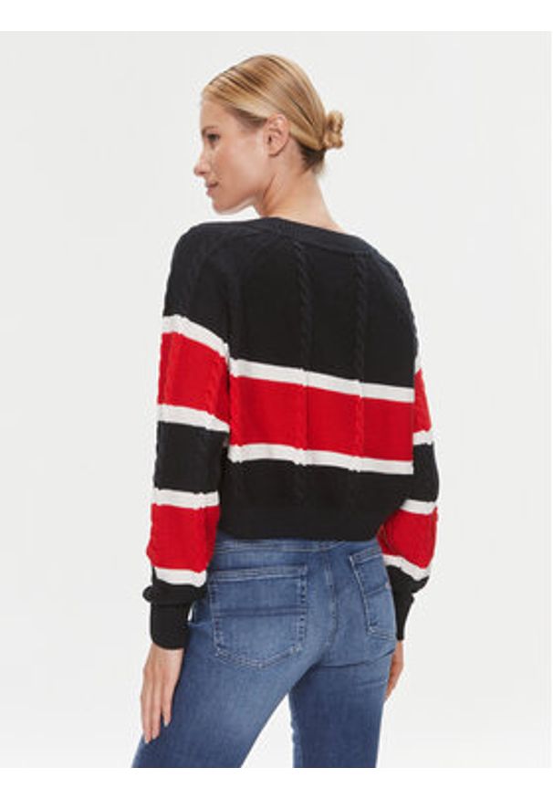 Tommy Jeans Sweter DW0DW15941 Kolorowy Regular Fit. Materiał: syntetyk. Wzór: kolorowy