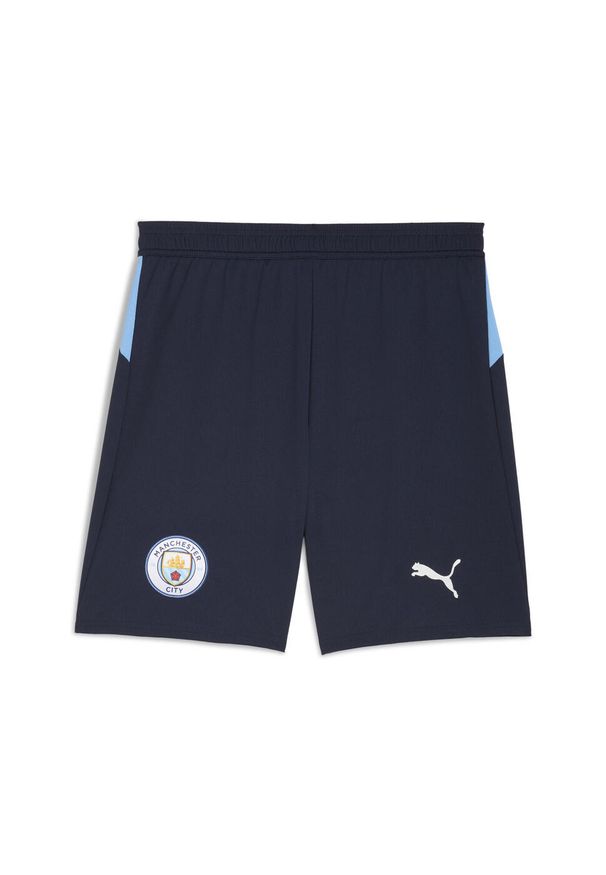 Puma - Męskie szorty Manchester City 25/26 PUMA Deep Navy Team Light Blue. Kolor: niebieski. Materiał: tkanina. Sport: fitness, piłka nożna