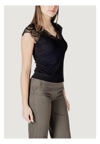 Morgan De Toi Podkoszulek 251-DELI Czarny Casual Fit. Okazja: na co dzień. Kolor: czarny. Styl: casual #4