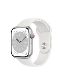 APPLE - Smartwatch Apple Watch 8 GPS + Cellular 45mm Silver Alu Sport Biały (MP4J3WB/A). Rodzaj zegarka: smartwatch. Kolor: biały. Styl: sportowy #1