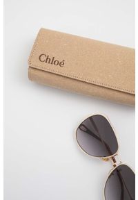 Chloe - Chloé okulary przeciwsłoneczne CH0183S damskie kolor złoty. Kolor: złoty #3