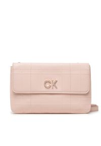 Calvin Klein Torebka Re-Lock Dbl Xbody W/Flap Quilt K60K609686 Różowy. Kolor: różowy. Materiał: skórzane #1