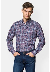 Lancerto - Koszula Kolorowa Bawełniana Paisley Dalia. Materiał: bawełna. Wzór: kolorowy, paisley