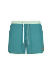 Szorty kąpielowe Urban Classics Retro. Kolor: zielony. Materiał: nylon, materiał #1