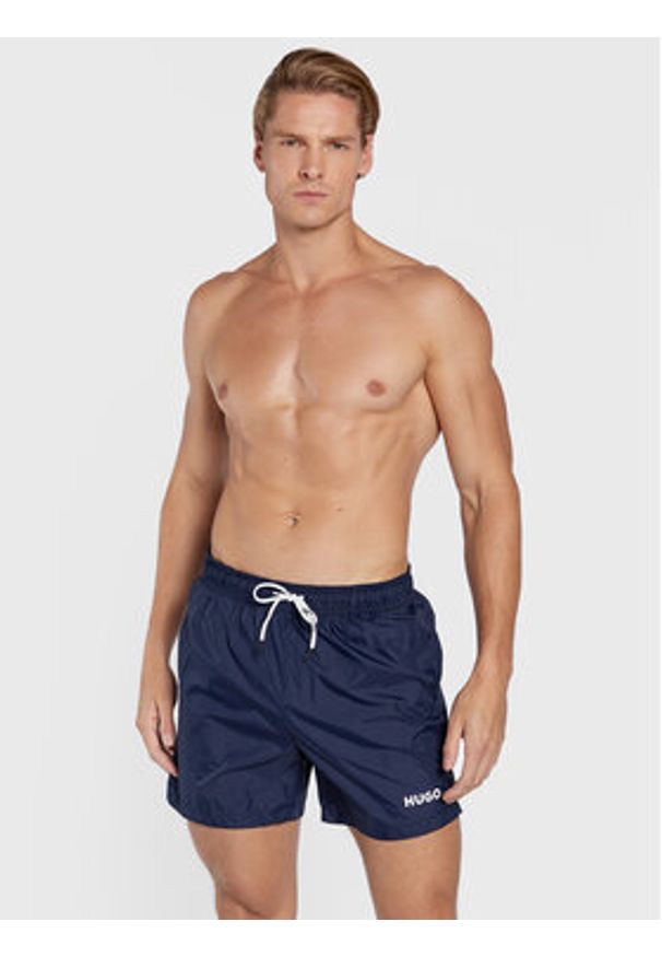 Hugo Szorty kąpielowe Haiti 50469312 Granatowy Regular Fit. Kolor: niebieski. Materiał: syntetyk