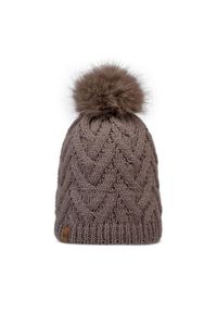 Buff - Czapka BUFF KNITTED & FLEECE BAND BEANIE CARYN COBBLESTONE. Kolor: brązowy. Sezon: zima. Styl: sportowy #1