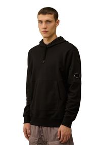 C.P. Company - C.P. COMPANY Czarna bluza męska Sweat Hooded, Rozmiar XXL. Okazja: na co dzień. Typ kołnierza: kaptur. Kolor: czarny. Materiał: bawełna. Długość rękawa: długi rękaw. Długość: długie. Styl: casual, klasyczny #4
