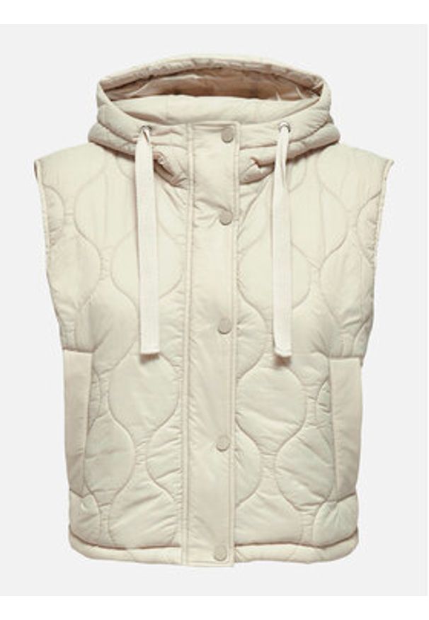 only - ONLY Bezrękawnik Valentina 15315383 Écru Regular Fit. Kolor: kremowy. Materiał: syntetyk. Długość rękawa: bez rękawów