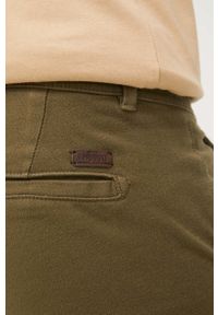 PRODUKT by Jack & Jones - Produkt by Jack & Jones spodnie męskie kolor zielony dopasowane. Kolor: zielony. Materiał: tkanina. Wzór: gładki
