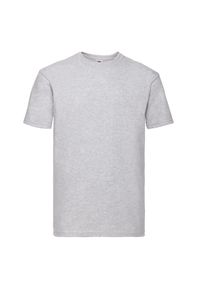 FRUIT OF THE LOOM - Koszulka Męska Super Premium Heather. Kolor: szary