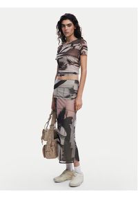 Desigual T-Shirt 25SWTK99 Czarny Regular Fit. Kolor: czarny. Materiał: syntetyk #5