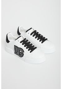 Dolce & Gabbana - Sneakersy damskie skórzane Portofino DOLCE & GABBANA. Materiał: skóra #1