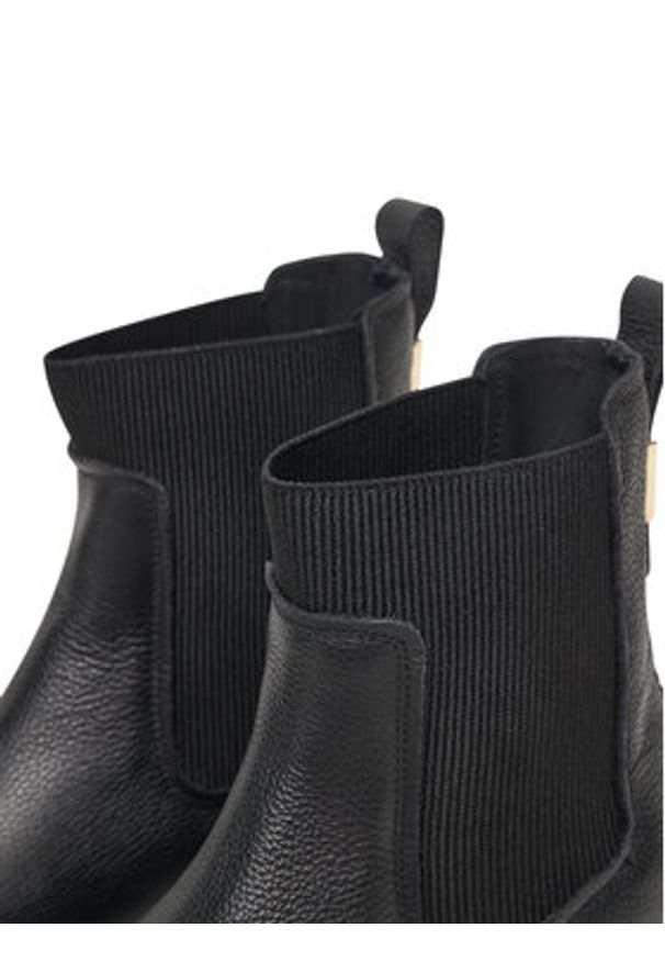 TOMMY HILFIGER - Tommy Hilfiger Sztyblety FW0FW08771 Czarny. Kolor: czarny. Materiał: skóra