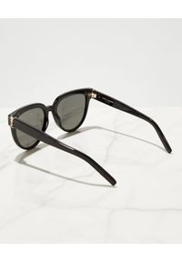 SAINT LAURENT - Czarne okulary przeciwsłoneczne. Kształt: owalne. Kolor: czarny #4