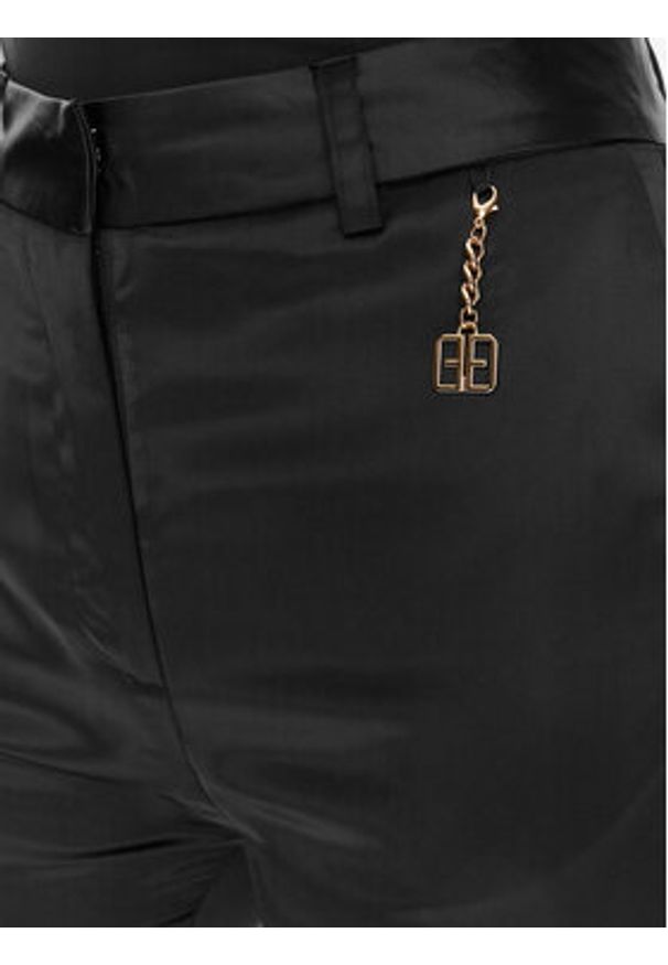 Fracomina Chinosy FQ24SV2003W41101 Czarny Slim Fit. Kolor: czarny. Materiał: syntetyk