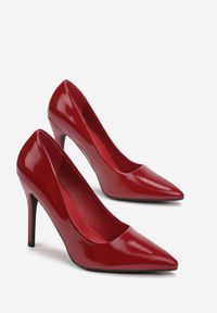 Renee - Czerwone Lakierowane Szpilki na Wysokim Obcasie Limiteti. Nosek buta: otwarty. Kolor: czerwony. Materiał: lakier. Obcas: na obcasie. Wysokość obcasa: wysoki #2