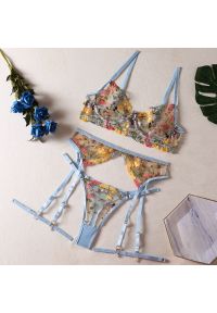 Intica - Bielizna damska z haftem na romantyczne wieczory Euron. Kolor: wielokolorowy. Materiał: materiał. Wzór: haft