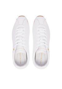TOMMY HILFIGER - Tommy Hilfiger Sneakersy Th Low Profile Runner FW0FW08951 Biały. Kolor: biały. Materiał: skóra #4