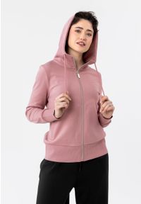 Volcano - Bluza na zamek B-ALEXA. Okazja: na spotkanie biznesowe. Typ kołnierza: kaptur. Materiał: elastan, bawełna, skóra, materiał. Wzór: gładki. Styl: biznesowy, klasyczny, sportowy #1