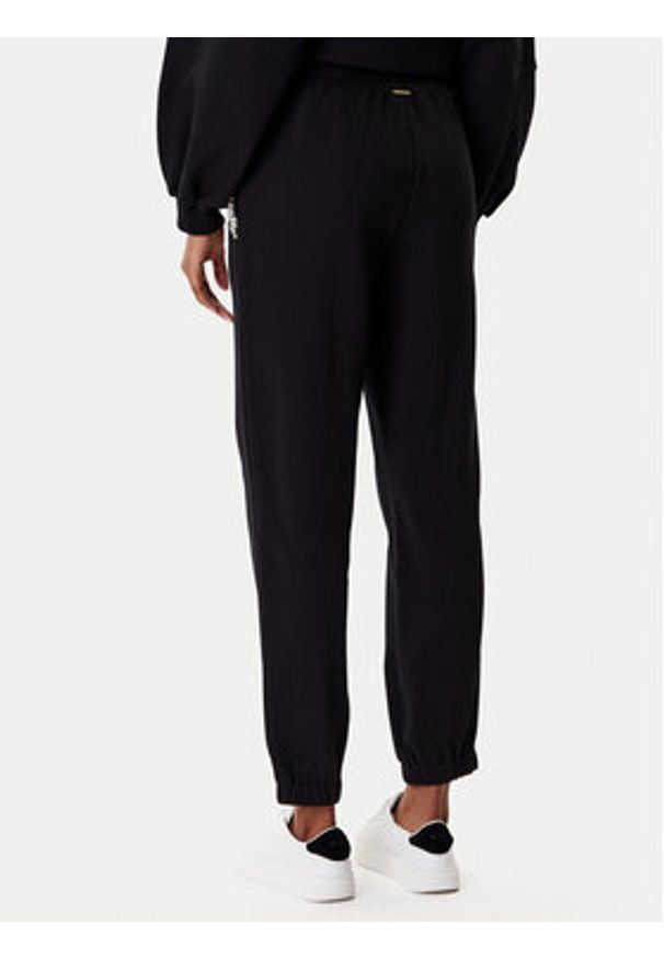 TwinSet - TWINSET Spodnie dresowe 252LI2MDD Czarny Regular Fit. Kolor: czarny. Materiał: bawełna